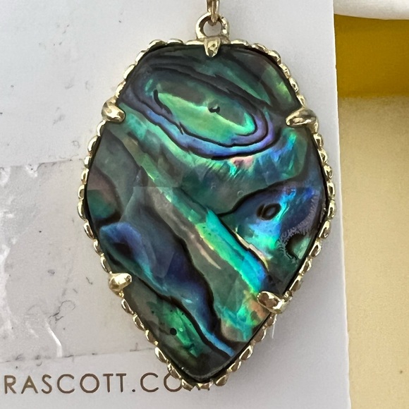 NWOT RARE & Retired Kendra Scott Corley Earrings Abalone Yellow Gold INCREDIBLE! - Picture 10 of 11